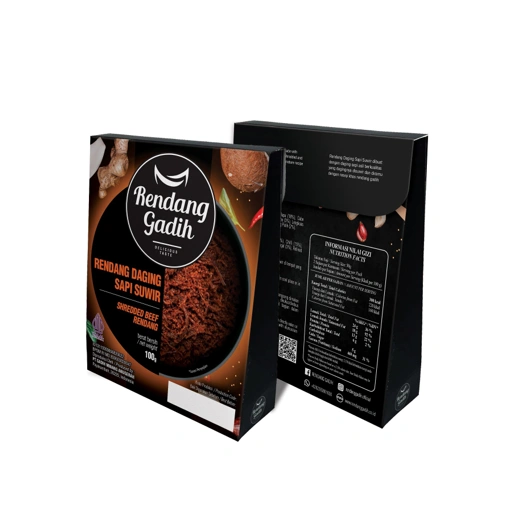 Kemasan Rendang Daging Sapi Suwir (150 gram)