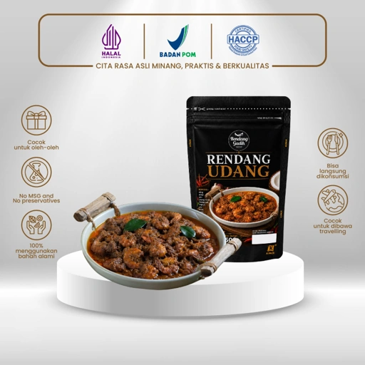 Kemasan Rendang Udang (150gr)
